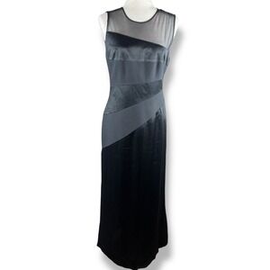 Vintage Y2K 2000s Black Formal Maxi Dress‎ Womens Size 8 USA Made Prom Formal